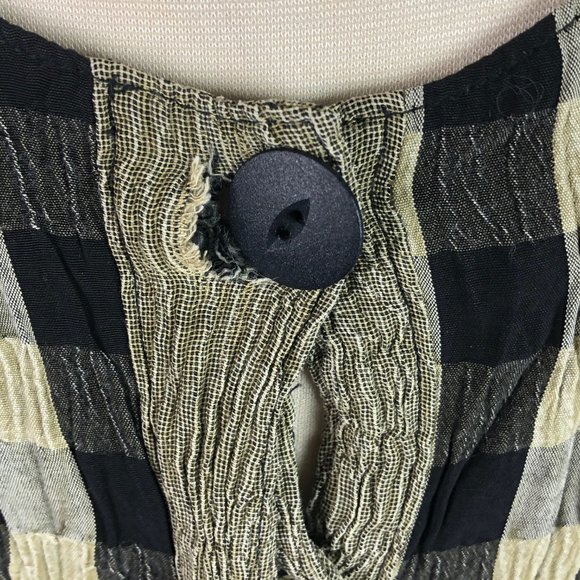 Vintage 90s Arthur Max Small Lagenlook Tunic Plaid - Picture 5 of 5